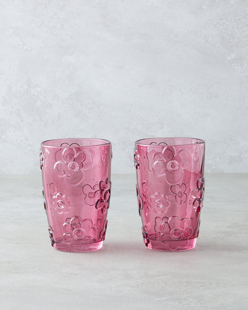Fleur Glass 2 pcs Glass 400 ml Pink