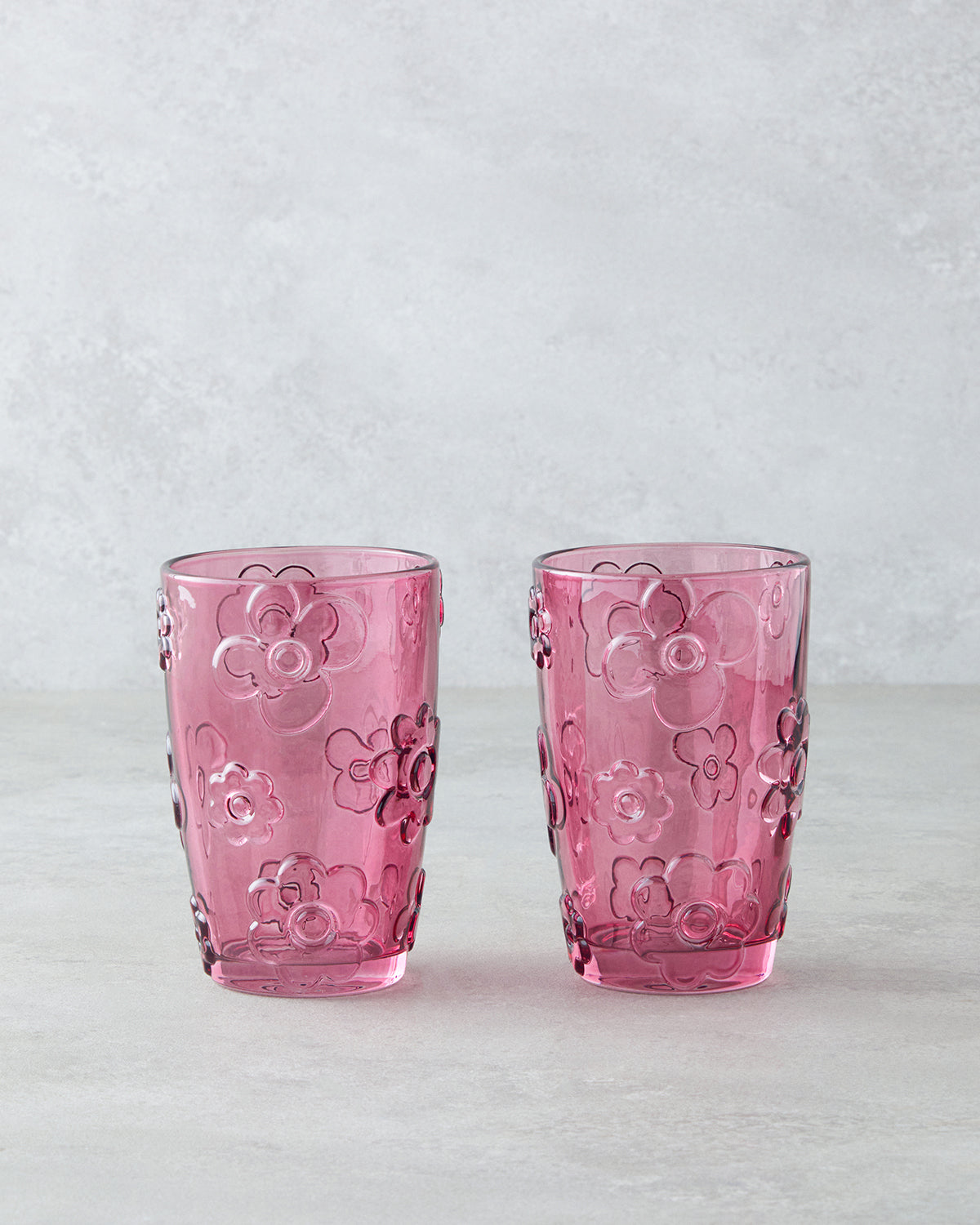 Fleur Glass 2 pcs Glass 400 ml Pink
