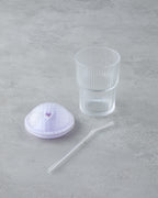 Gleam Glass with Straw 400 ml Purple (view 2)