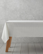 Cotton Table Cloth 140x200 cm Cream (view 2)