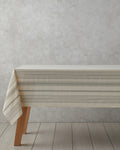 Cotton Table Cloth 140x200 cm Cream - Green