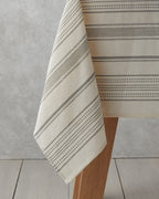 Cotton Table Cloth 140x200 cm Cream - Green (view 2)