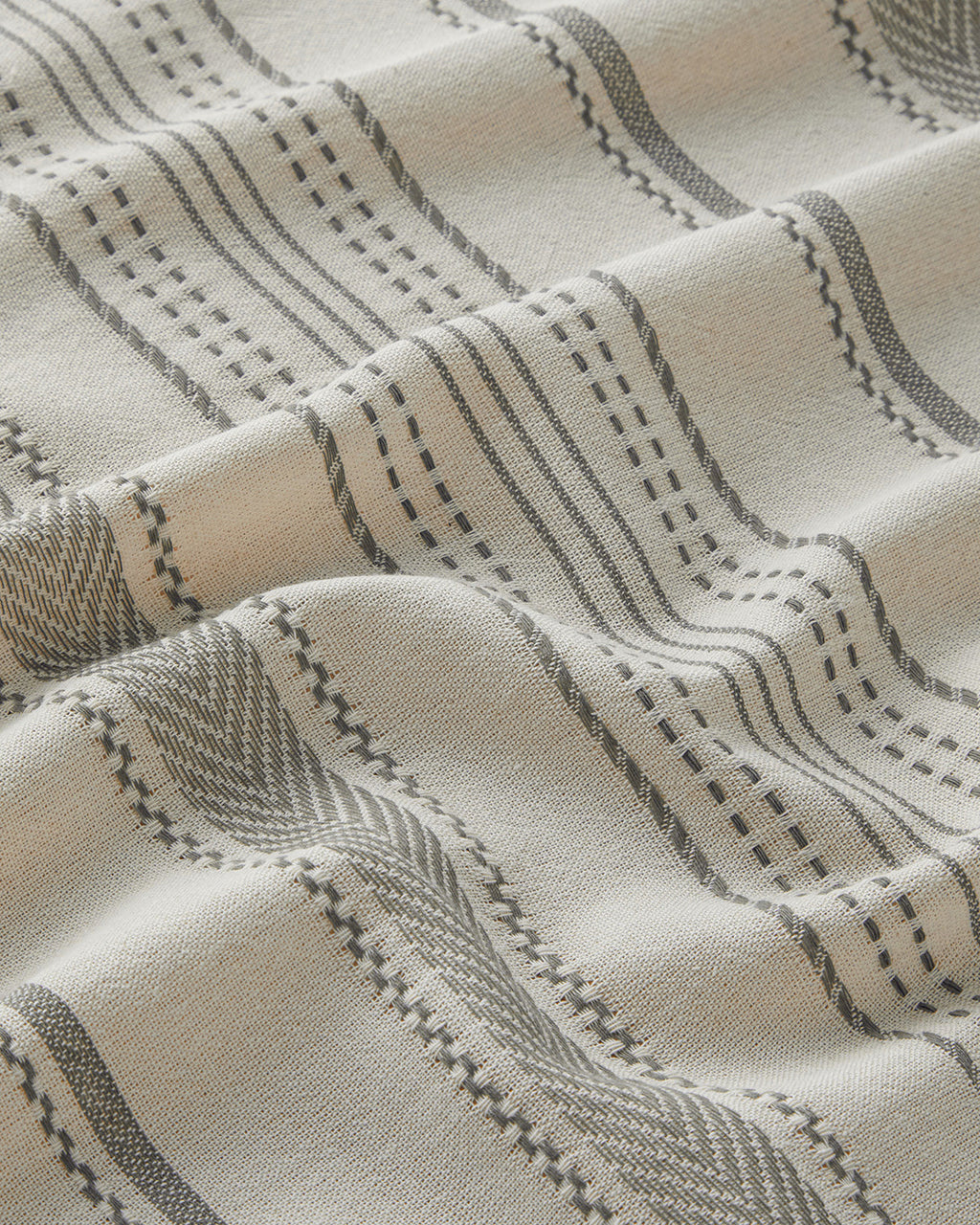 Cotton Table Cloth 140x200 cm Cream - Green (view 3)