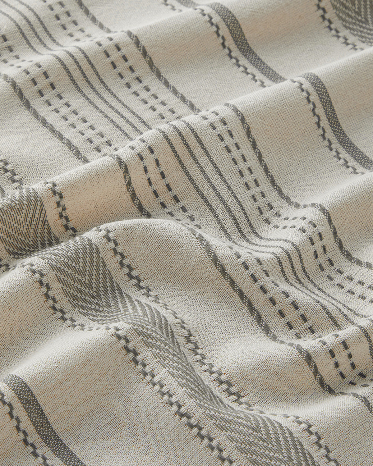 Cotton Table Cloth 140x200 cm Cream - Green (view 3)