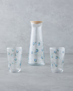 Bloom Glass 3 Pieces Water Set 1150 ml + 400 ml Blue