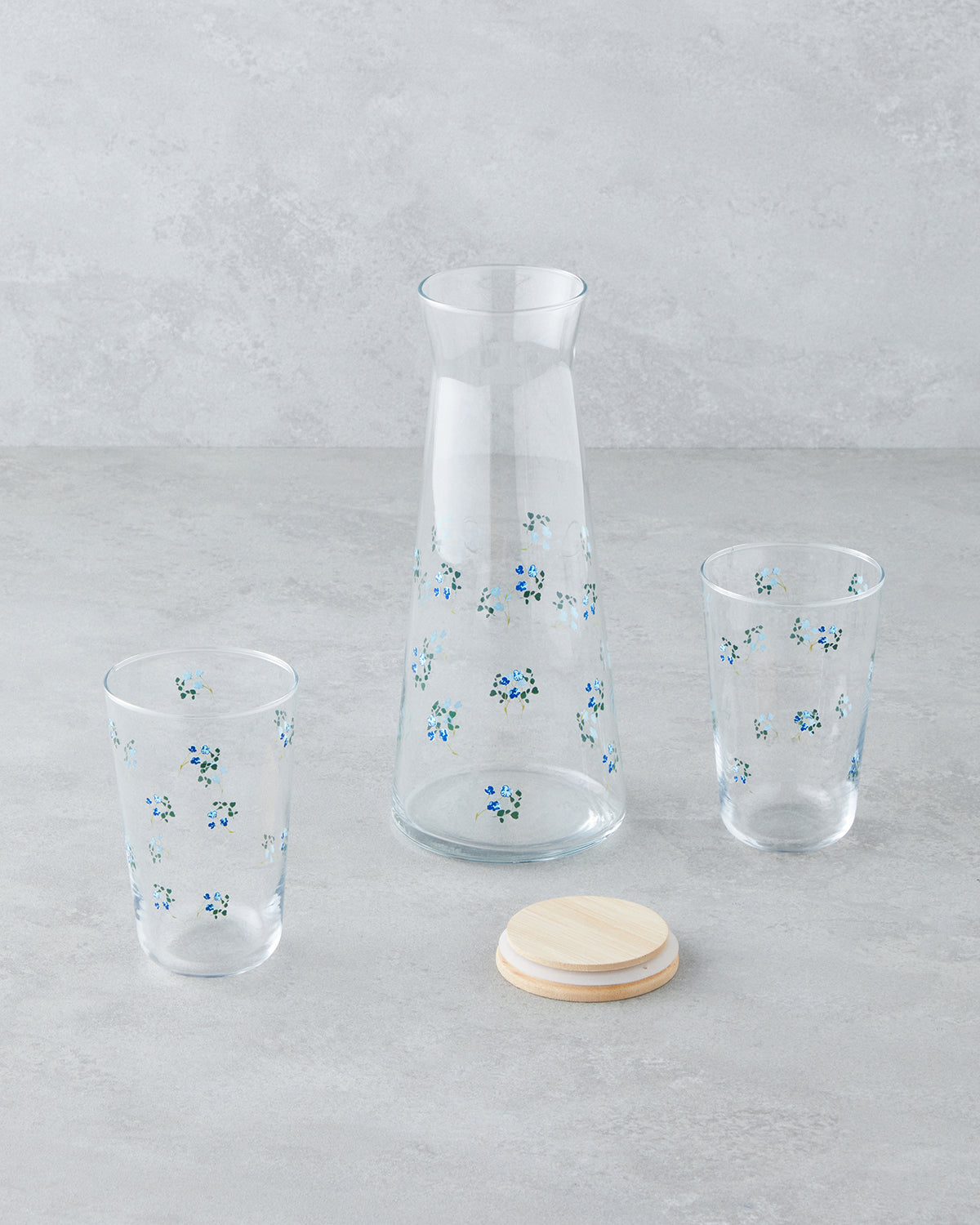 Bloom Glass 3 Pieces Water Set 1150 ml + 400 ml Blue (view 2)