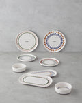 Wordy Ceramic Breakfast Set 14 Pieces 6 Servings Colored