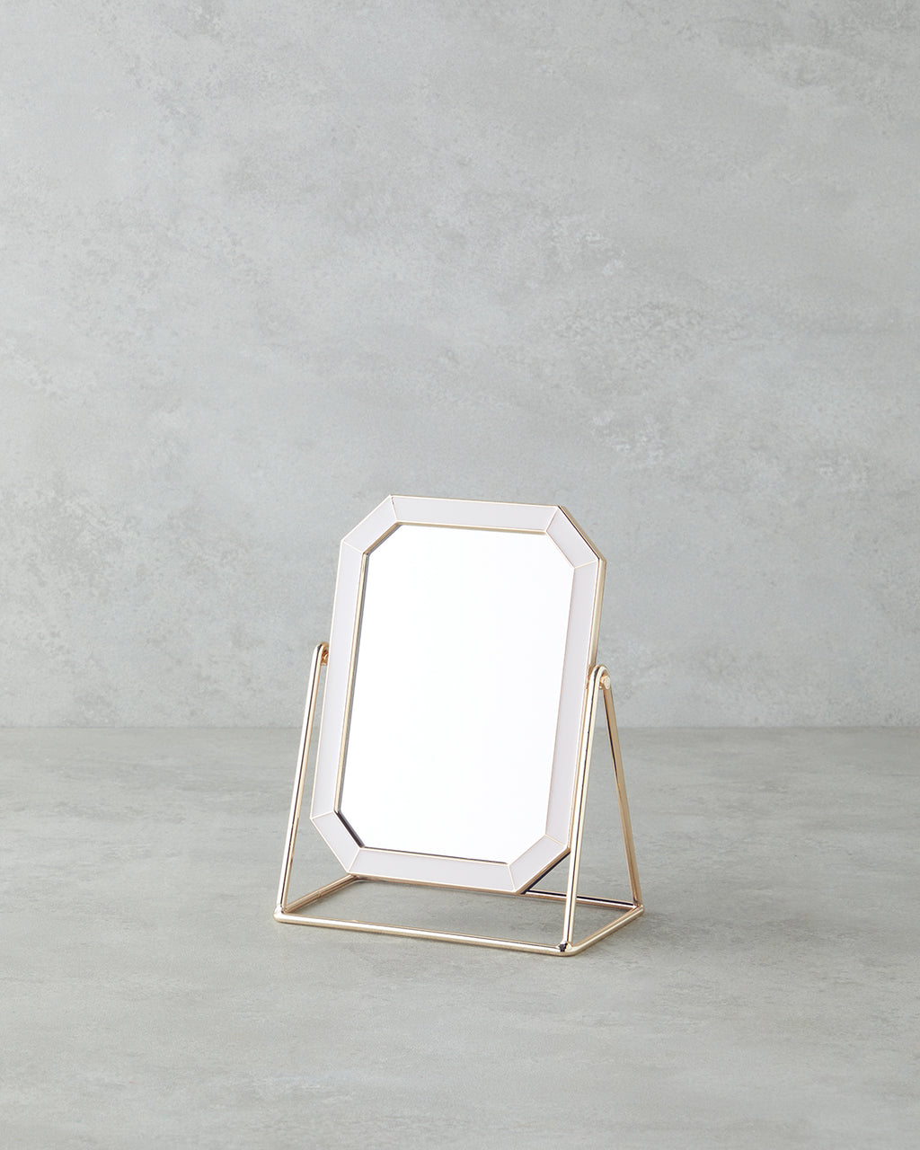 Daniel Metal Desk Mirror 13x18 cm Purple