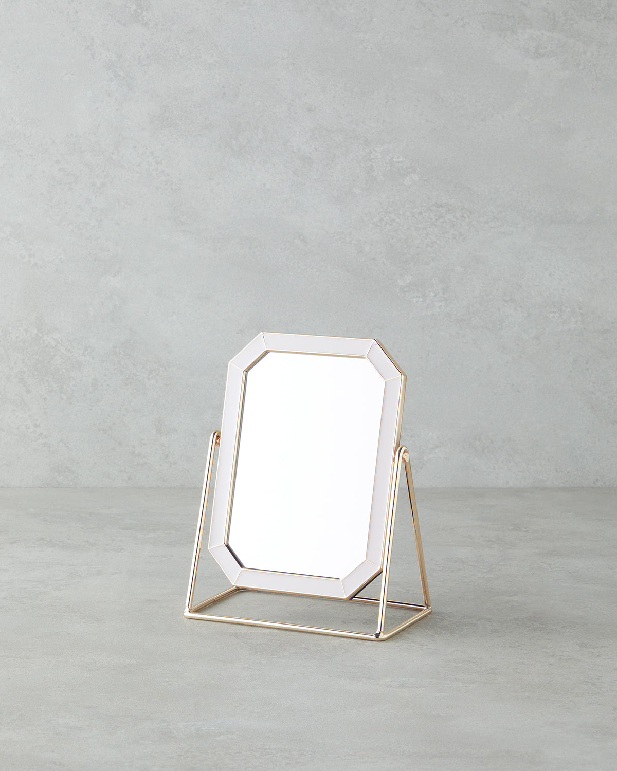Daniel Metal Desk Mirror 13x18 cm Purple
