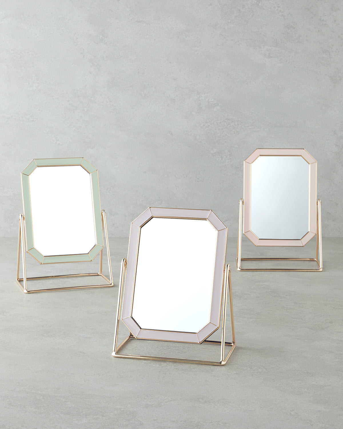 Daniel Metal Desk Mirror 13x18 cm Purple (view 4)