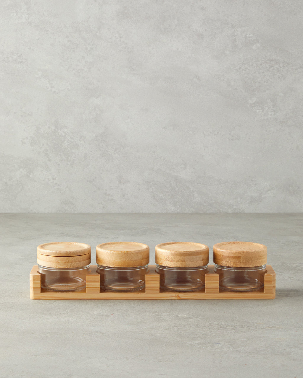 Alina Glass 4 pcs Spice Rack 85 ml Transparent