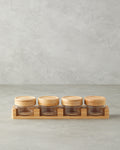 Alina Glass 4 pcs Spice Rack 85 ml Transparent