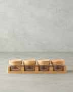 Alina Glass 4 pcs Spice Rack 85 ml Transparent