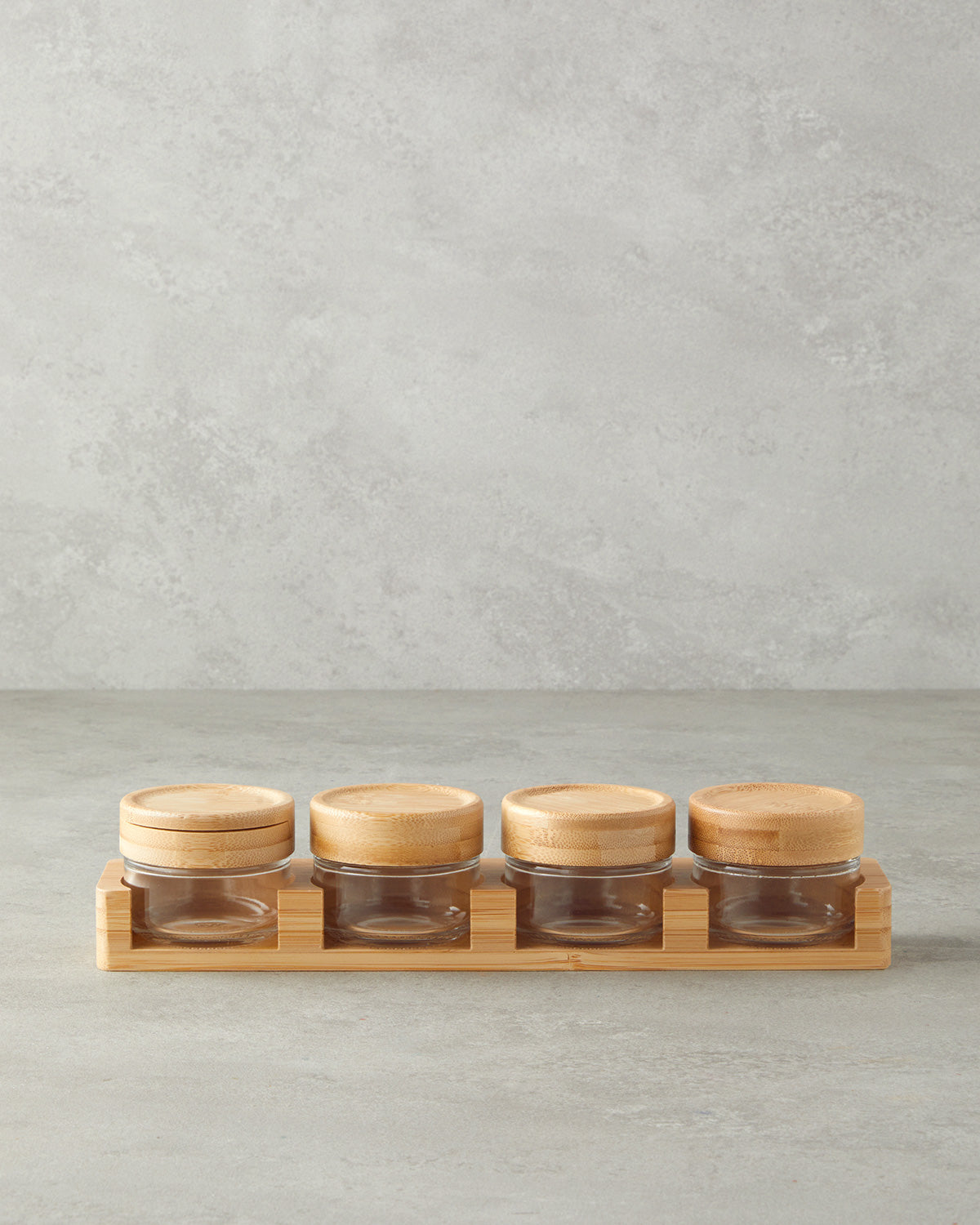 Alina Glass 4 pcs Spice Rack 85 ml Transparent