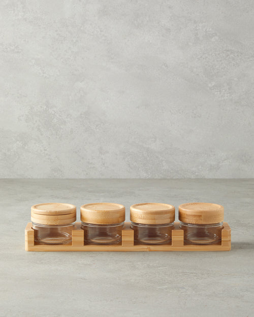 Alina Glass 4 pcs Spice Rack 85 ml Transparent