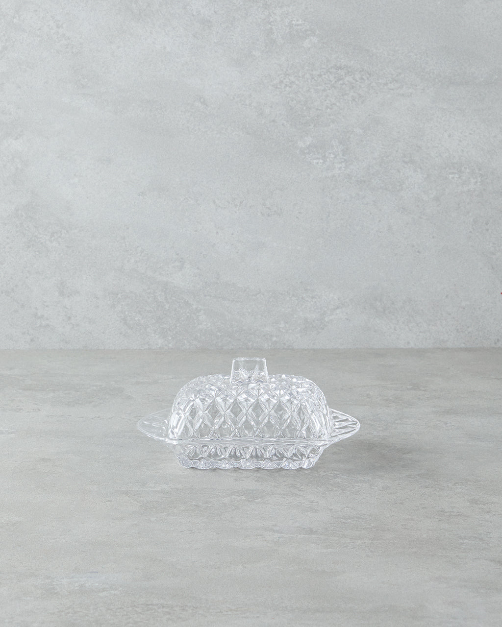 Crux Glass Butter Dish 17.5x11x10 cm Transparent