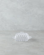 Crux Glass Butter Dish 17.5x11x10 cm Transparent