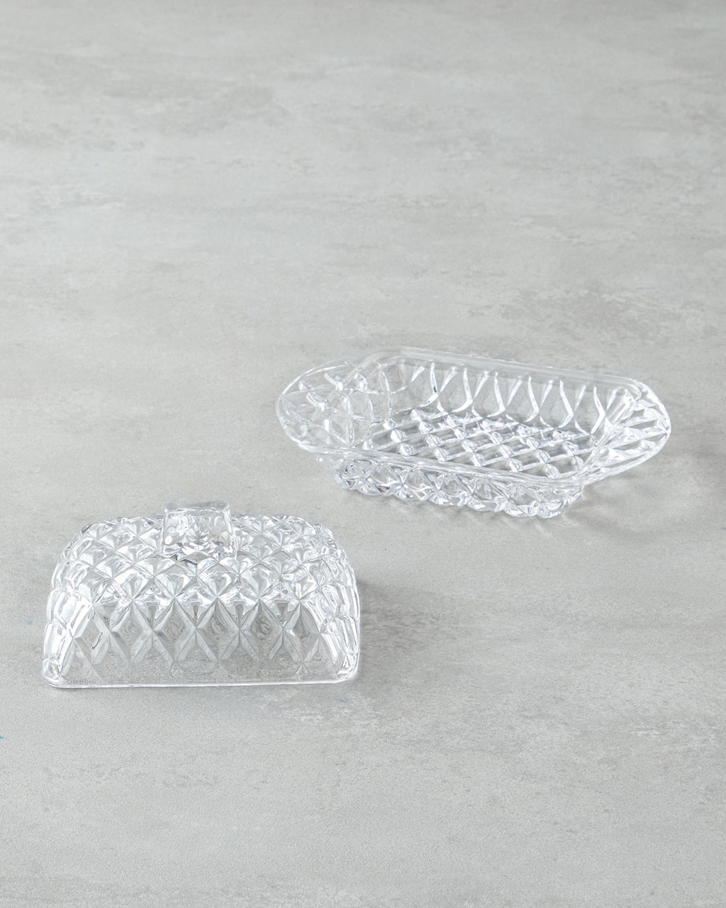 Crux Glass Butter Dish 17.5x11x10 cm Transparent (view 2)