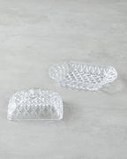 Crux Glass Butter Dish 17.5x11x10 cm Transparent (view 2)