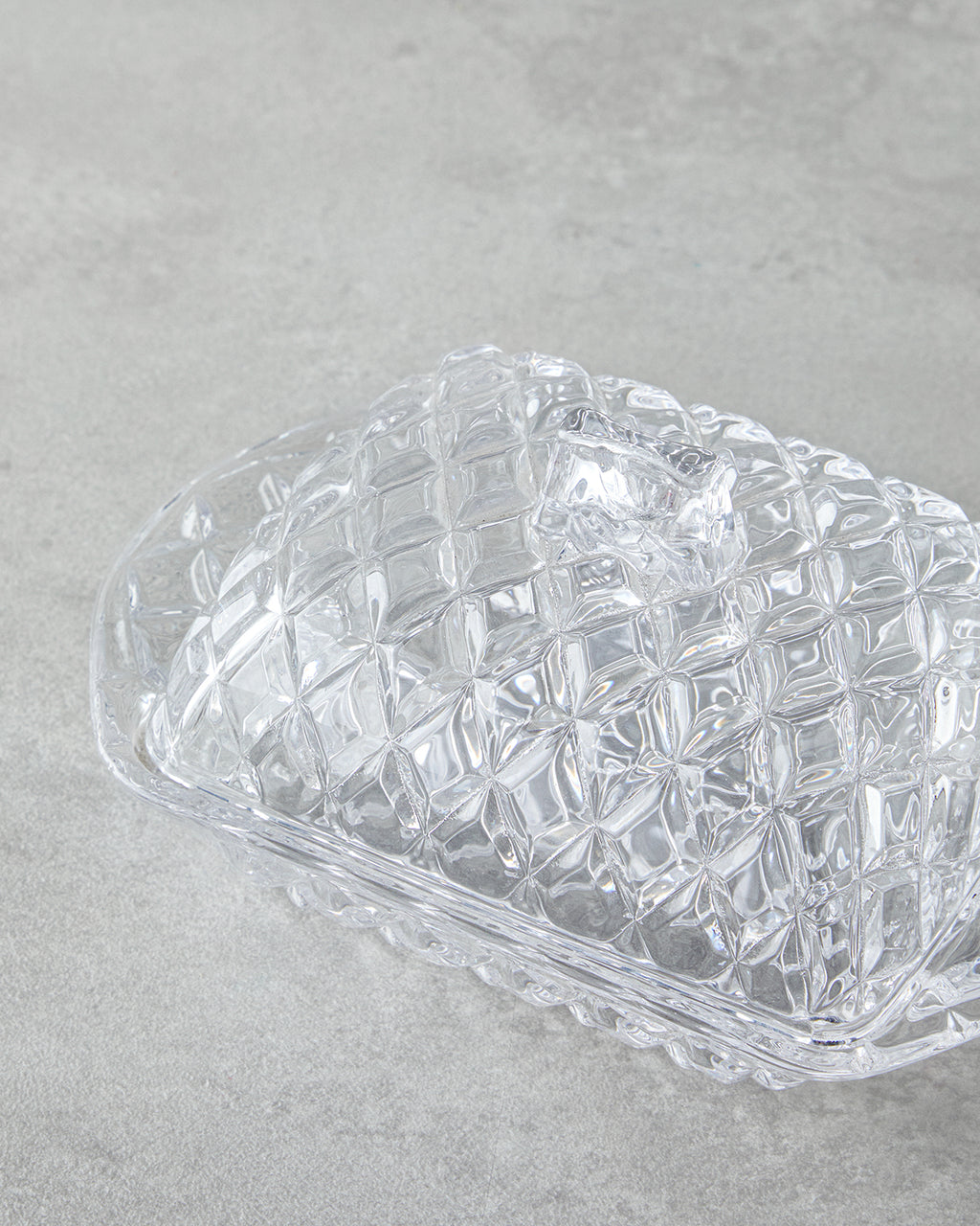Crux Glass Butter Dish 17.5x11x10 cm Transparent (view 3)