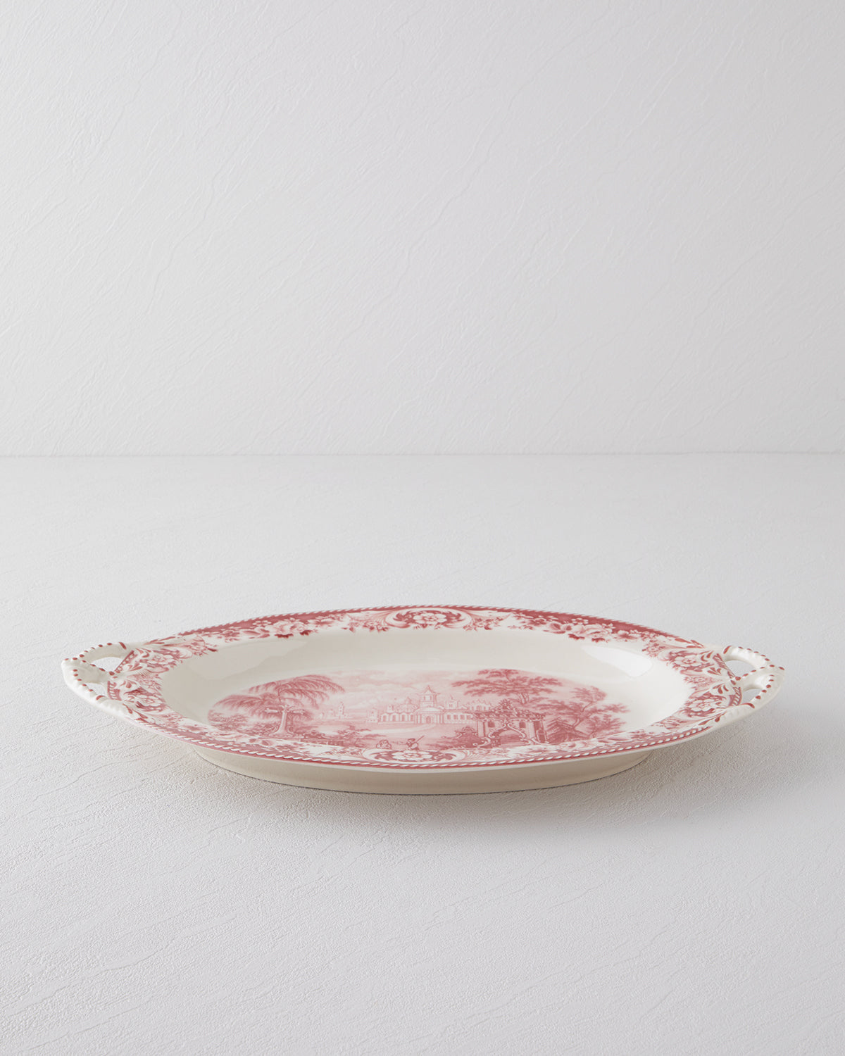 Preston Stoneware Rectangular Plate - Maroon - 36 cm