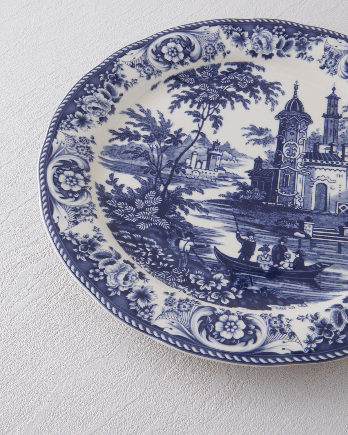 Preston Stoneware Serving Plate 26 cm Navy Blue (view 3)