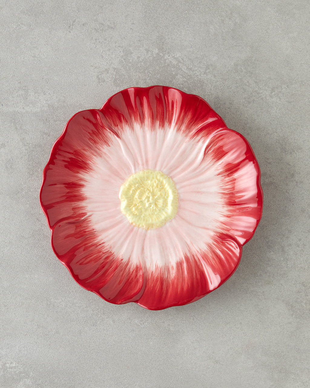 Flowerella Dolomite Cake Plate 21 cm - Red - Pink