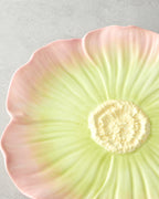 Flowerella Dolomite Serving Plate 26 cm Pink - Green (view 3)
