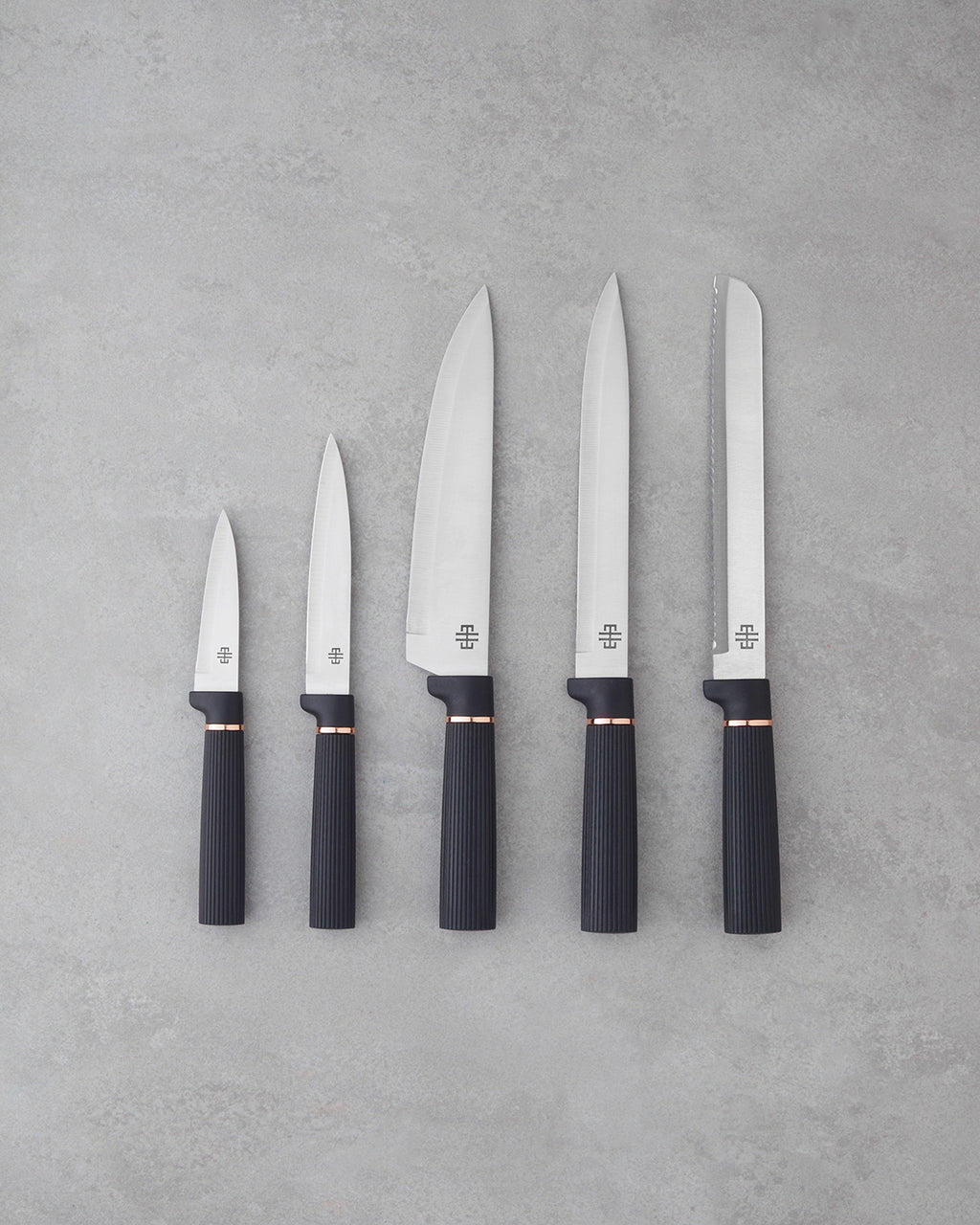 Chef Cut Stainless Steel 6 Pieces Knife Set 11x11x22 cm Black (view 3)