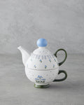 New Bone China Tea Pot 400 ml Blue