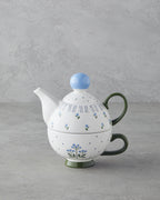 New Bone China Tea Pot 400 ml Blue