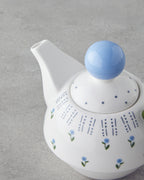 New Bone China Tea Pot 400 ml Blue (view 3)