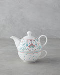 New Bone China Tea Pot Set 400 ml White
