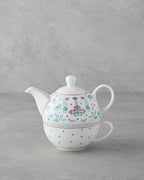 New Bone China Tea Pot Set 400 ml White