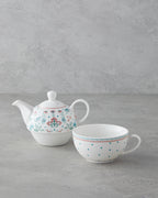 New Bone China Tea Pot Set 400 ml White (view 2)