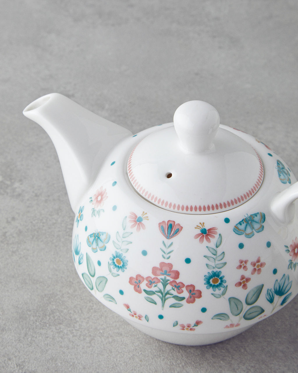 New Bone China Tea Pot Set 400 ml White (view 3)