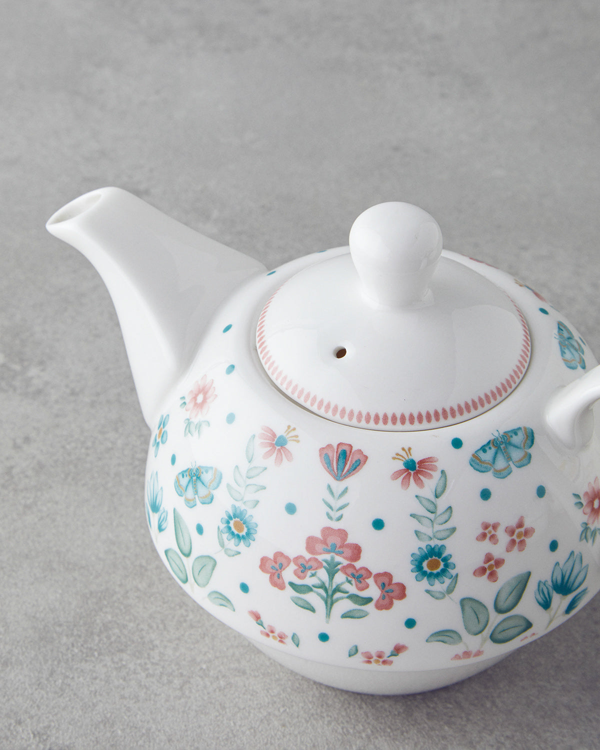New Bone China Tea Pot Set 400 ml White (view 3)