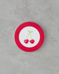 Cherry Ceramic Coaster 11 cm Pink