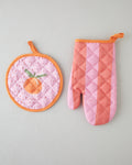 Summer Orange Polyester 2 pcs Kitchen Set 17x30 cm + 20x20 cm Red - Pink
