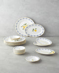 Lemony Porcelain Breakfast Set 20 Pieces, 6 Servings. Yellow
