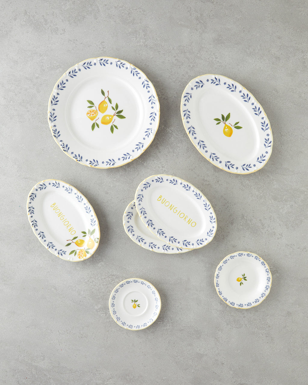 Lemony Porcelain Breakfast Set 20 Pieces, 6 Servings. Yellow (view 2)