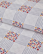 Daisy Plaid Printed Cotton Summer Blanket Blue - King 240x220 cm (view 3)