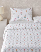 Chamomile Cells Printed Double Size Summer Blanket Set 200x220 cm Yellow (view 2)