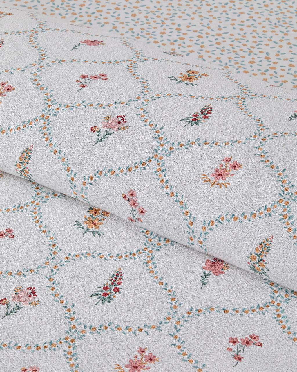 Chamomile Cells Printed Double Size Summer Blanket Set 200x220 cm Yellow (view 3)
