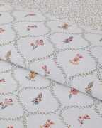 Chamomile Cells Printed Double Size Summer Blanket Set 200x220 cm Yellow (view 3)