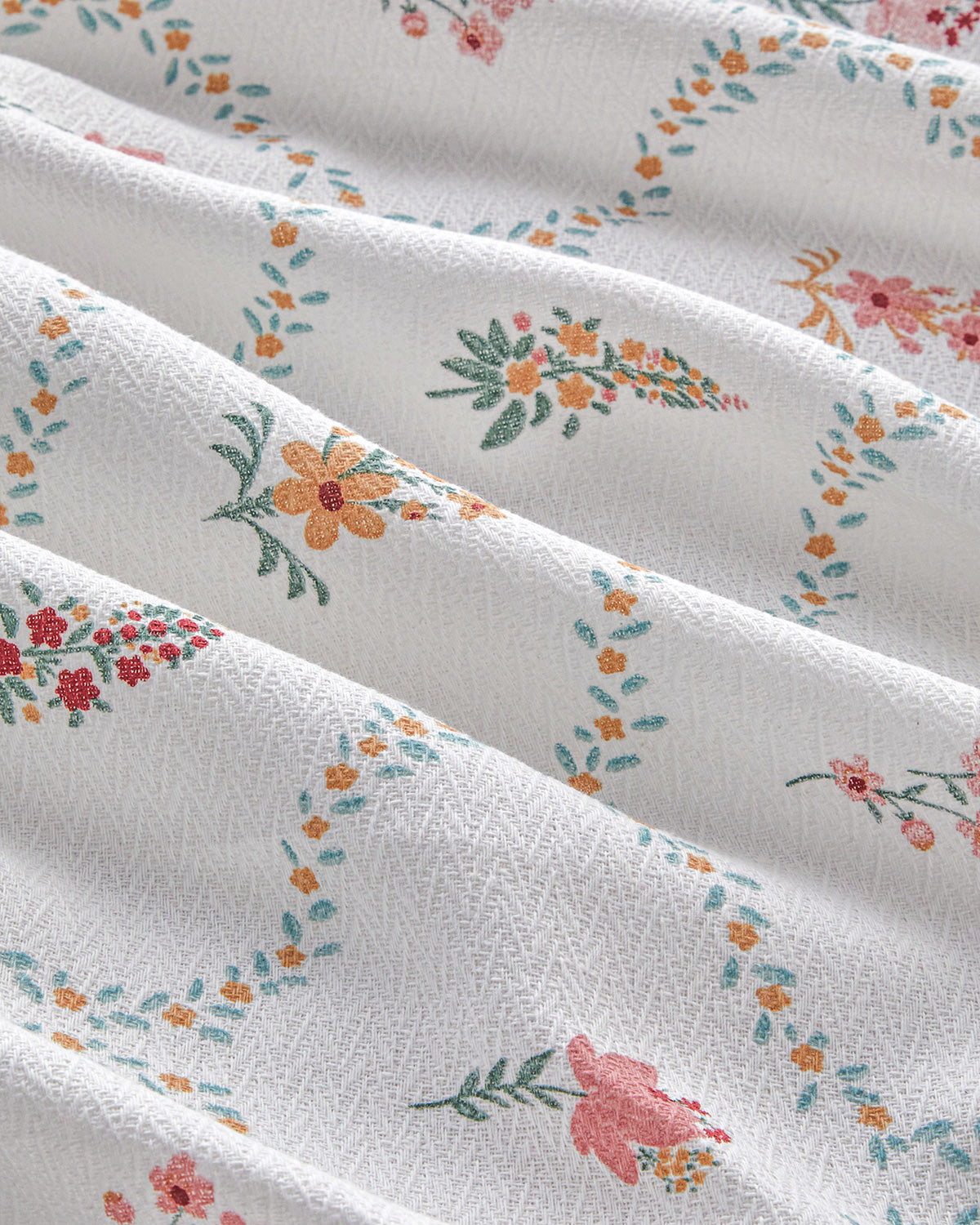 Chamomile Cells Printed Double Size Summer Blanket Set 200x220 cm Yellow (view 5)