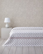 Floral Lines Printed Cotton Summer Blanket Powder (view 5)