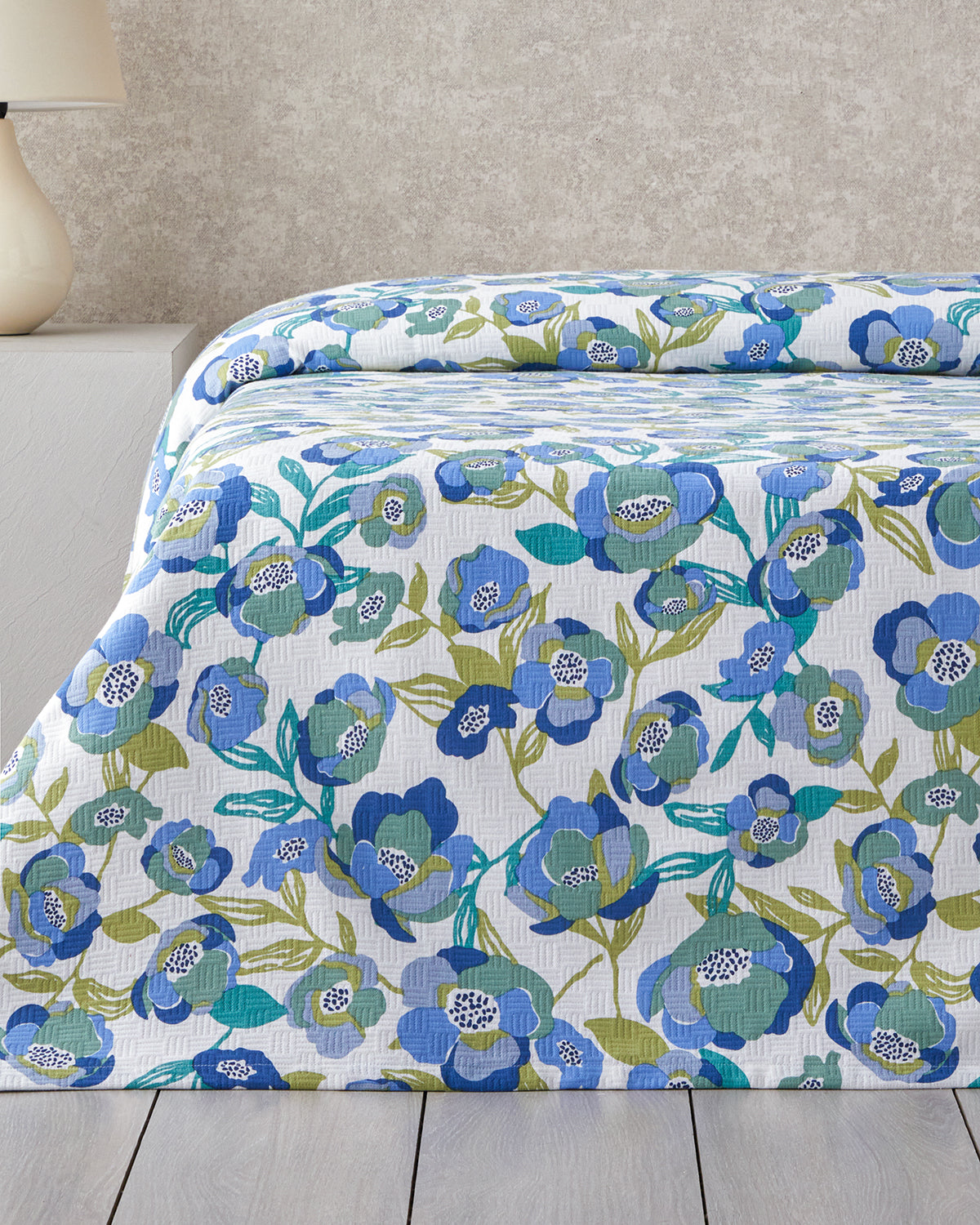 Printed Cotton Summer Blanket Blue - Double 200x220 cm (view 2)