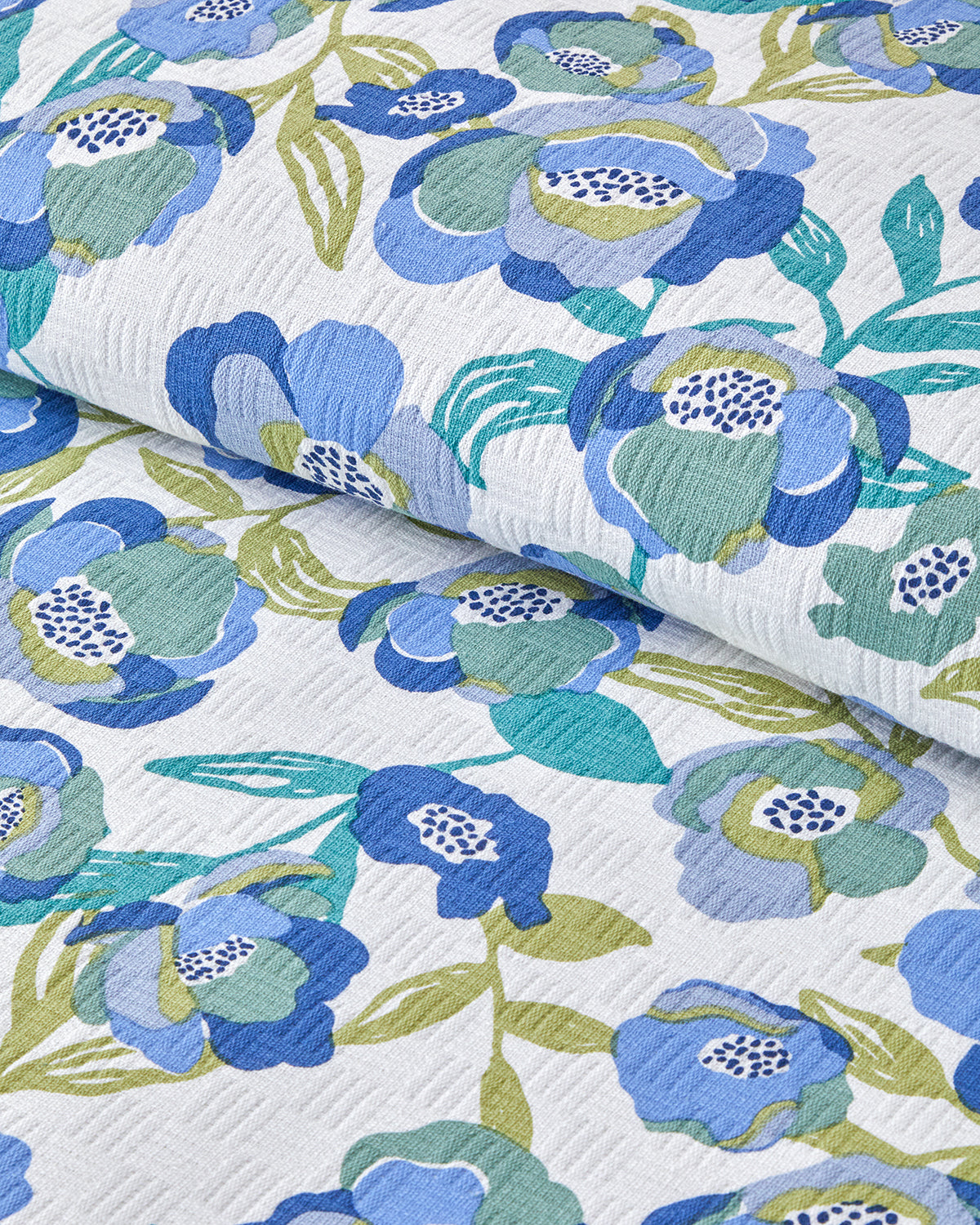 Printed Cotton Summer Blanket Blue (view 3)