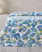 Printed Cotton Summer Blanket Blue (view 6)